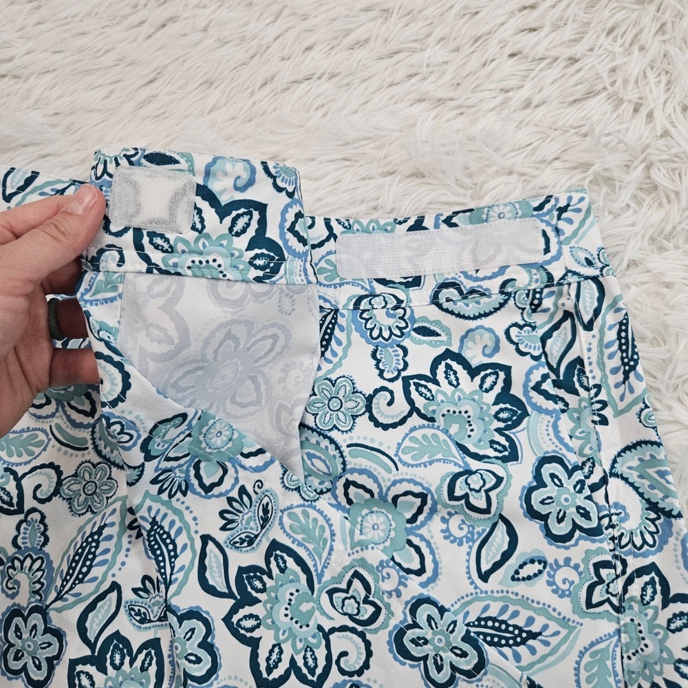 Ripskirt Hawaii Seaglass Florals Blue Paisley Wrap Skirt Sz S Travel Vacation - Picture 3 of 9